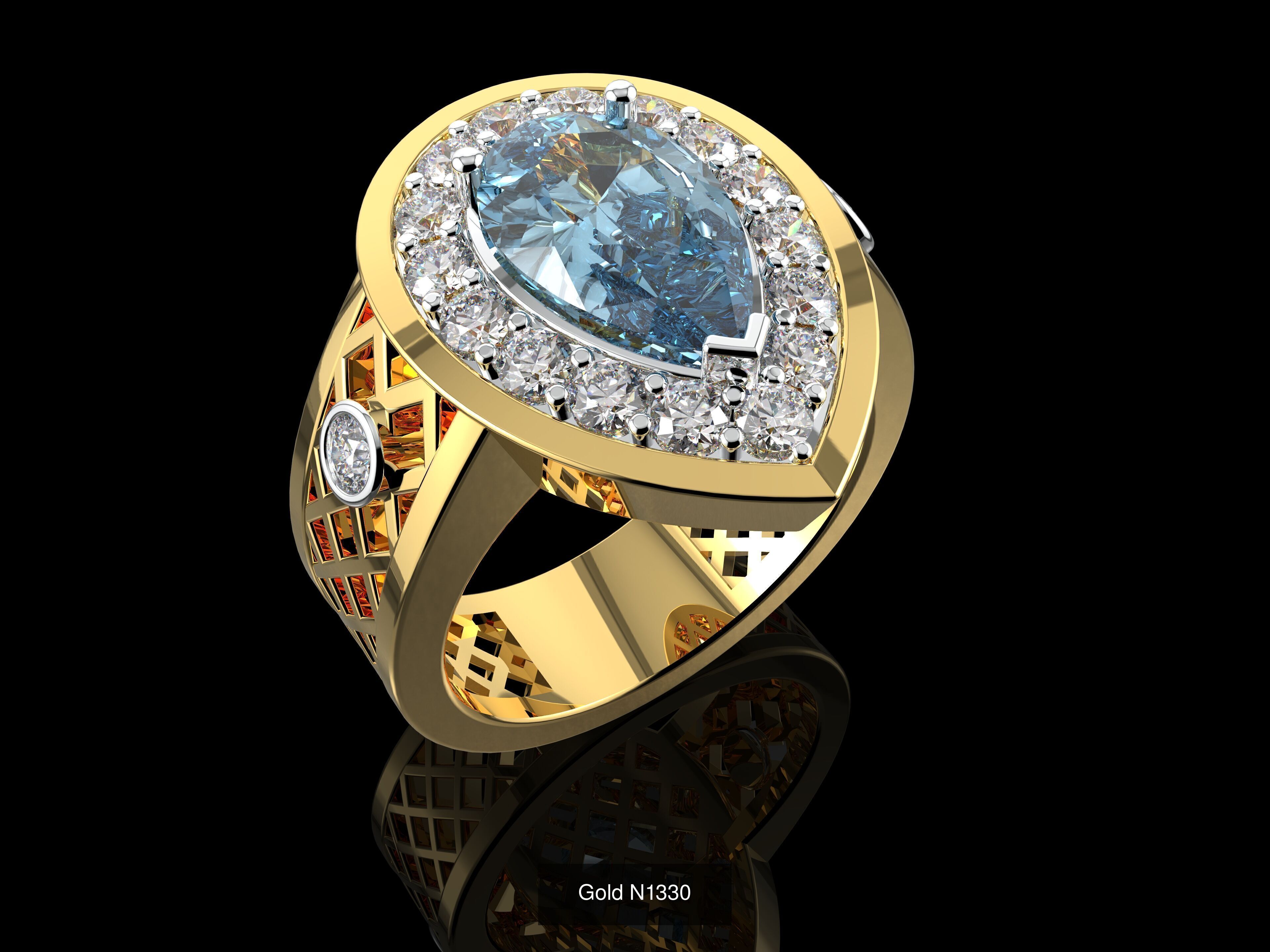 100 3D Jewelry Models Bundle  Rings Pendants Earrings  3D Model Collection_110