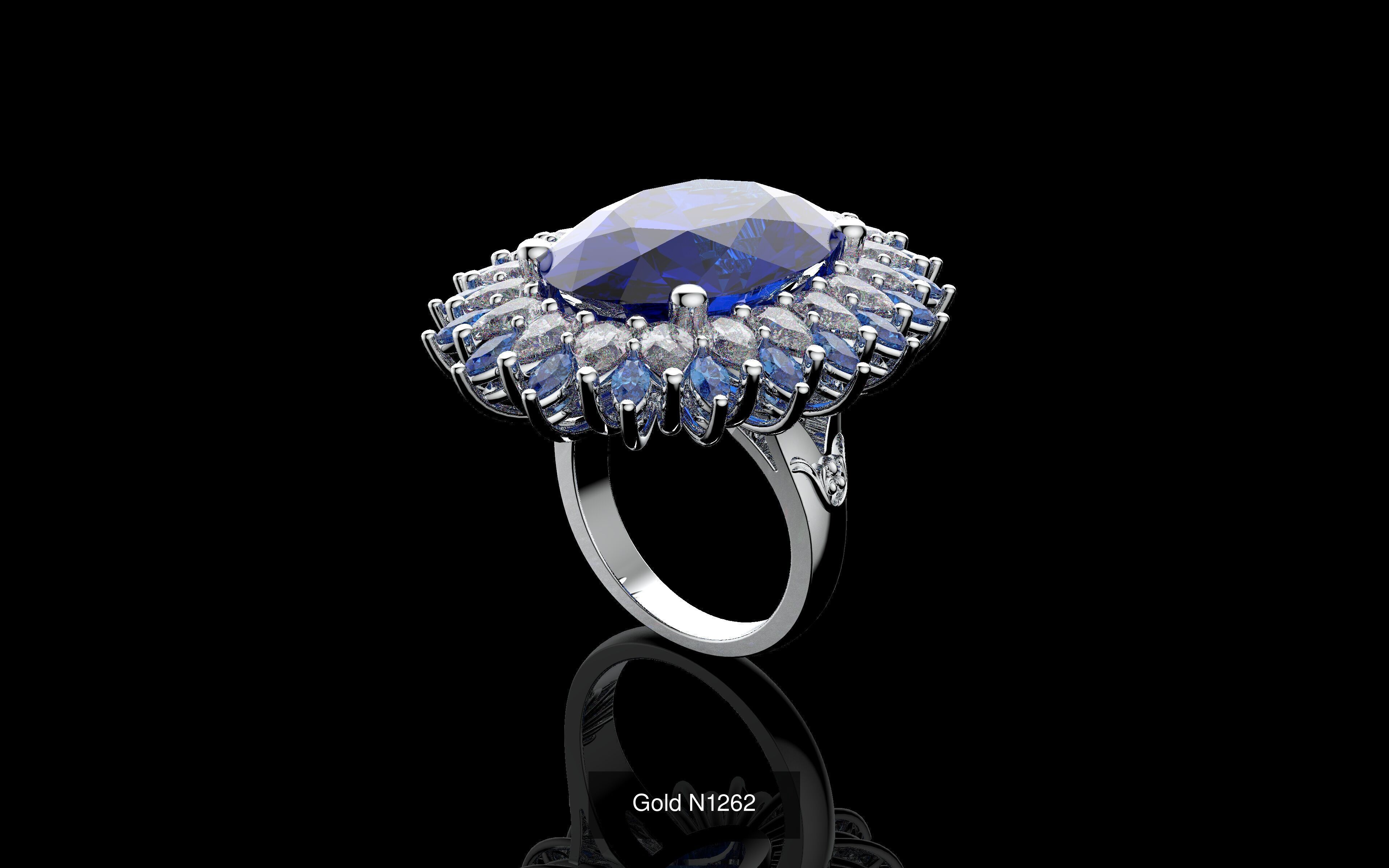 100 3D Jewelry Models Bundle  Rings Pendants Earrings  3D Model Collection_40