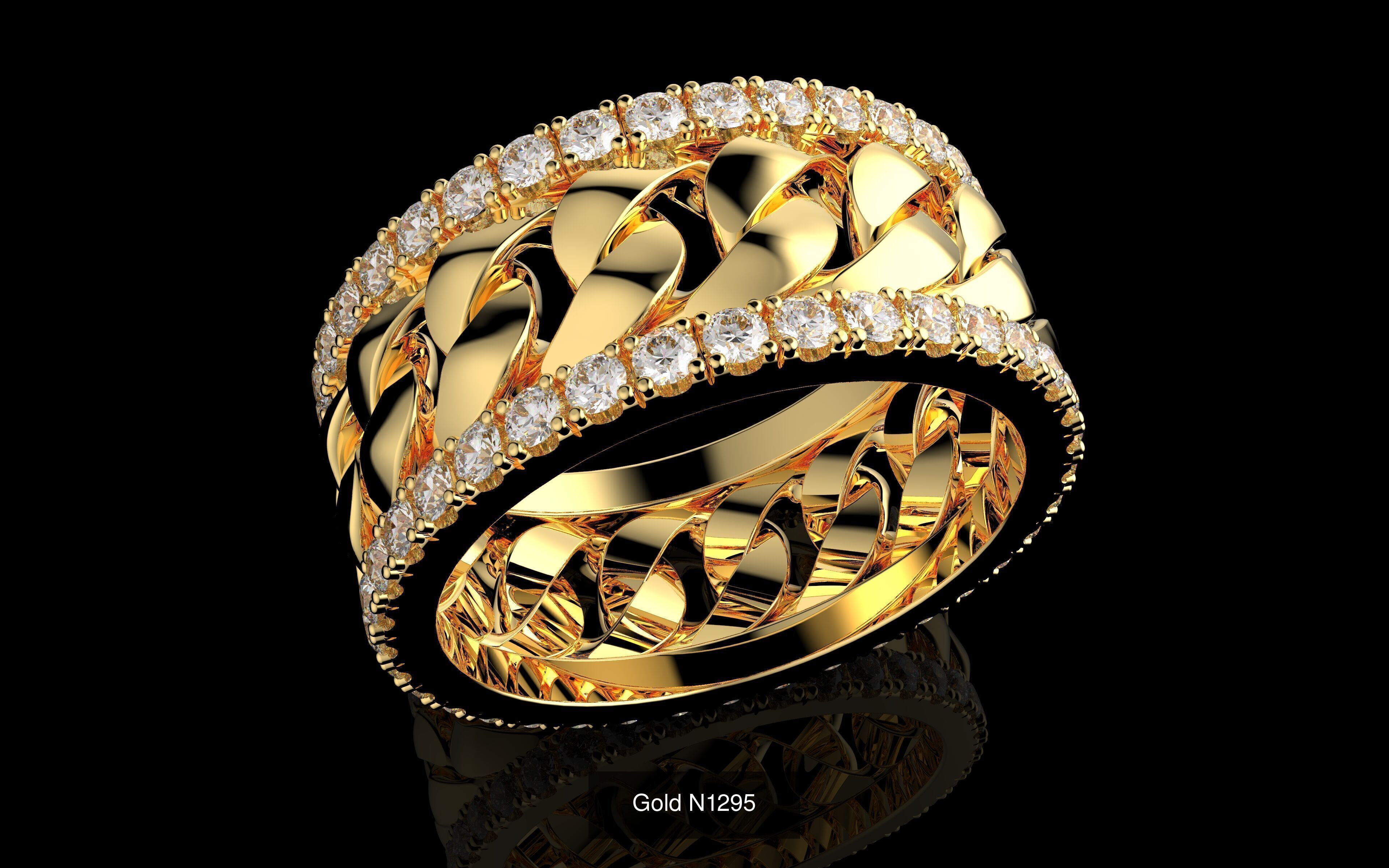 100 3D Jewelry Models Bundle  Rings Pendants Earrings  3D Model Collection_73