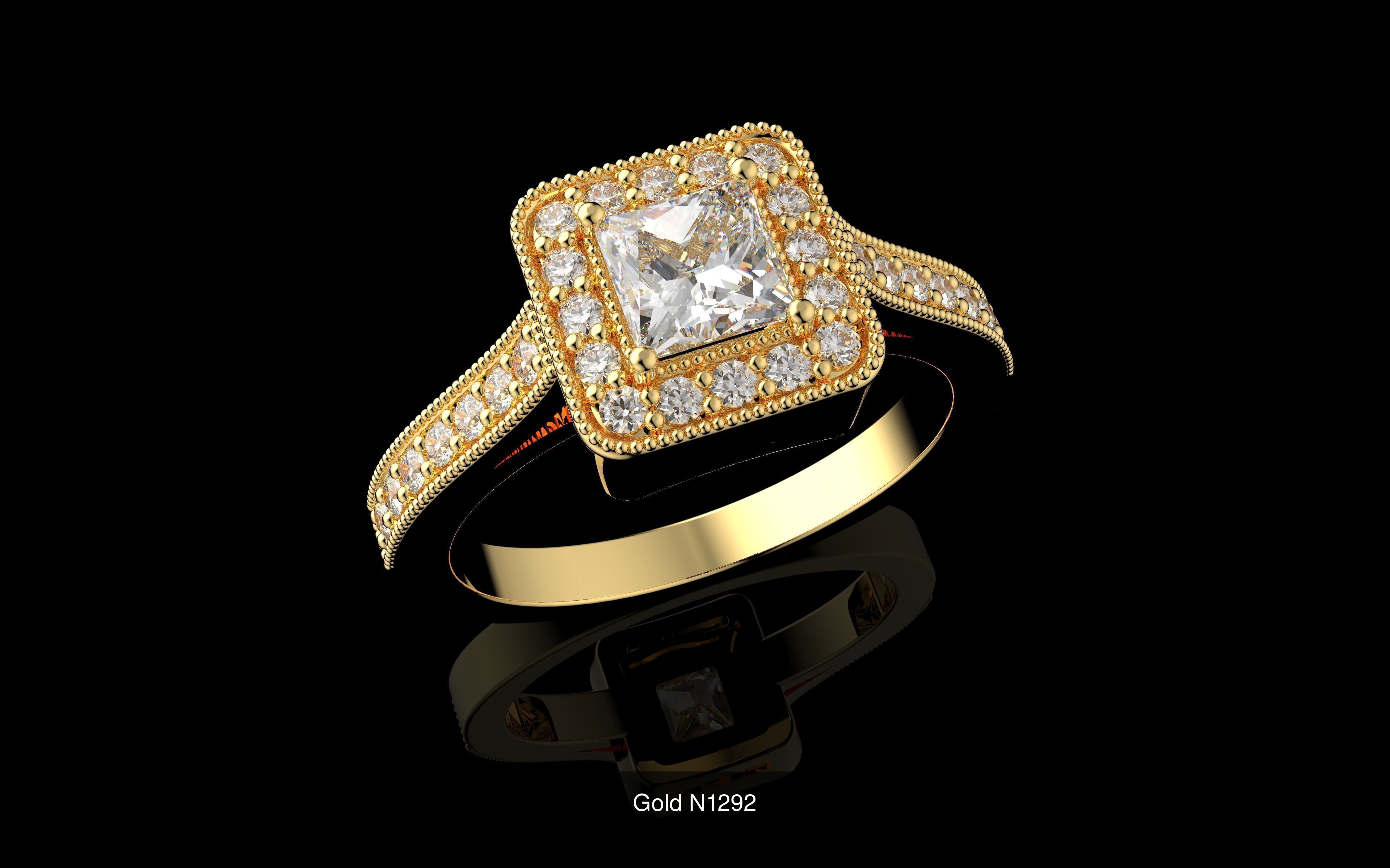 100 3D Jewelry Models Bundle  Rings Pendants Earrings  3D Model Collection_70