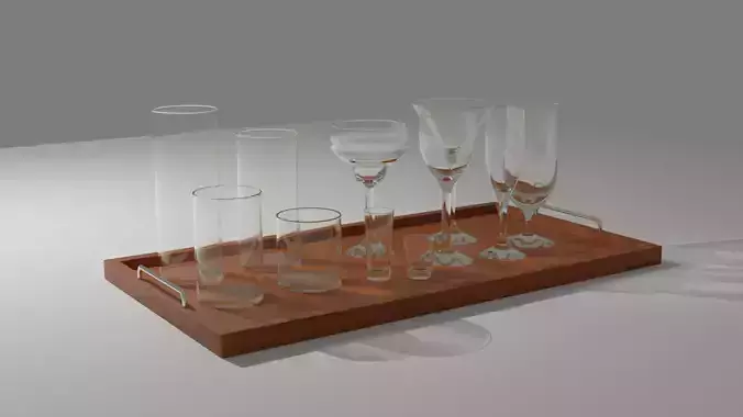 Glass Drinking Cup Set