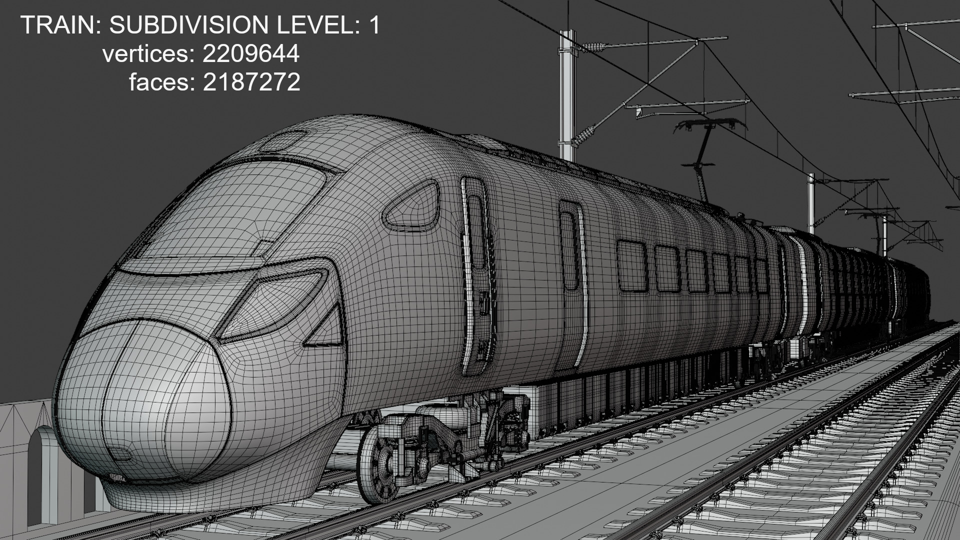Viaduct with Hitachi Azuma train 3D model_3