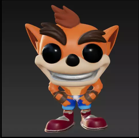 Crash bandicoot funko pop Free 3D print model