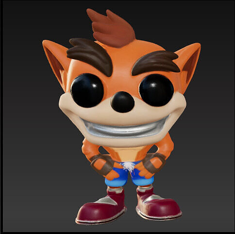 Crash bandicoot funko pop Free 3D print model