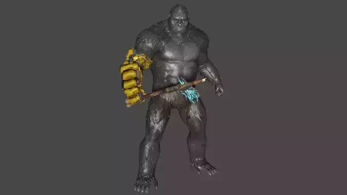 King Kong  Low-poly 3D model