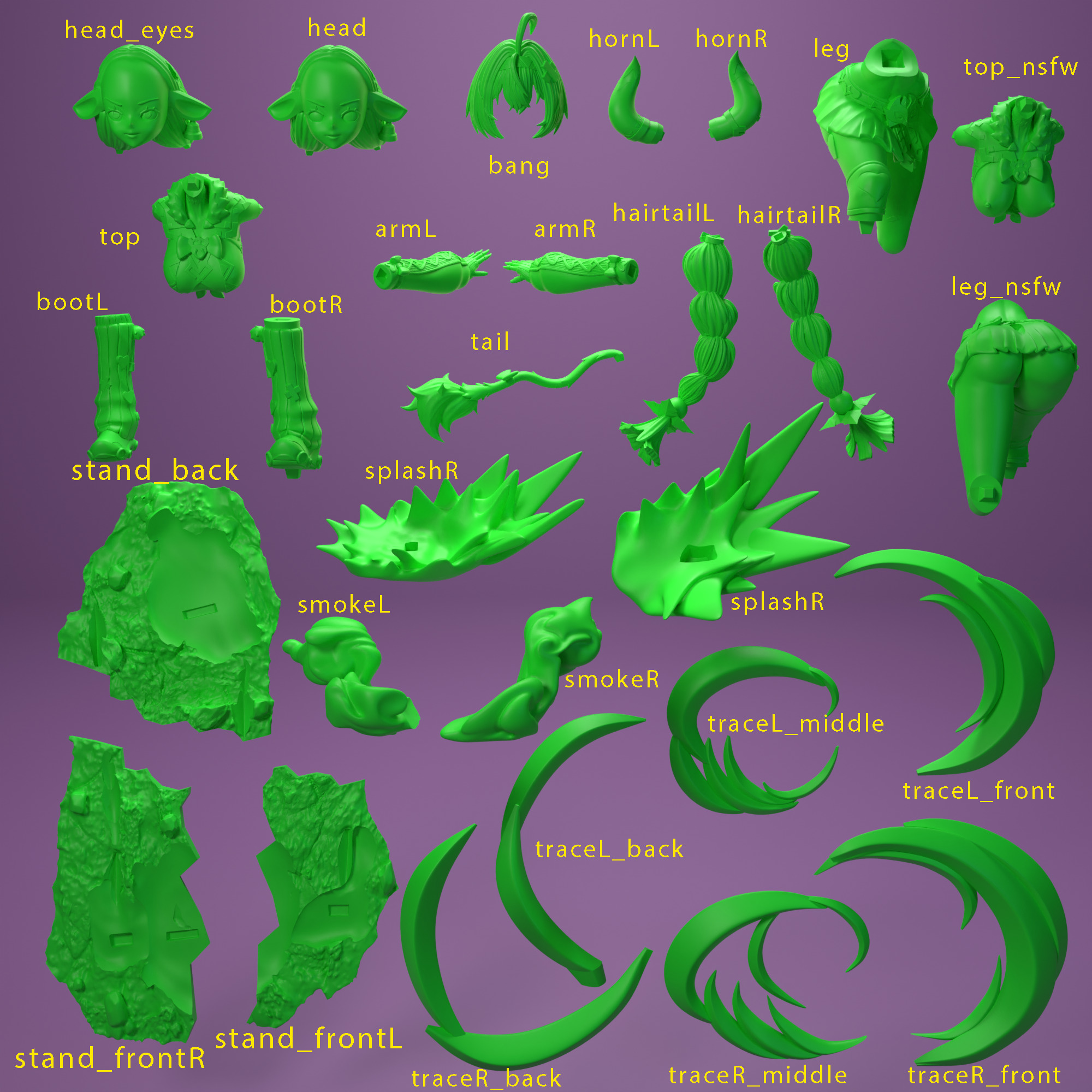 Varesa from Genshin Impact 3D print model_13