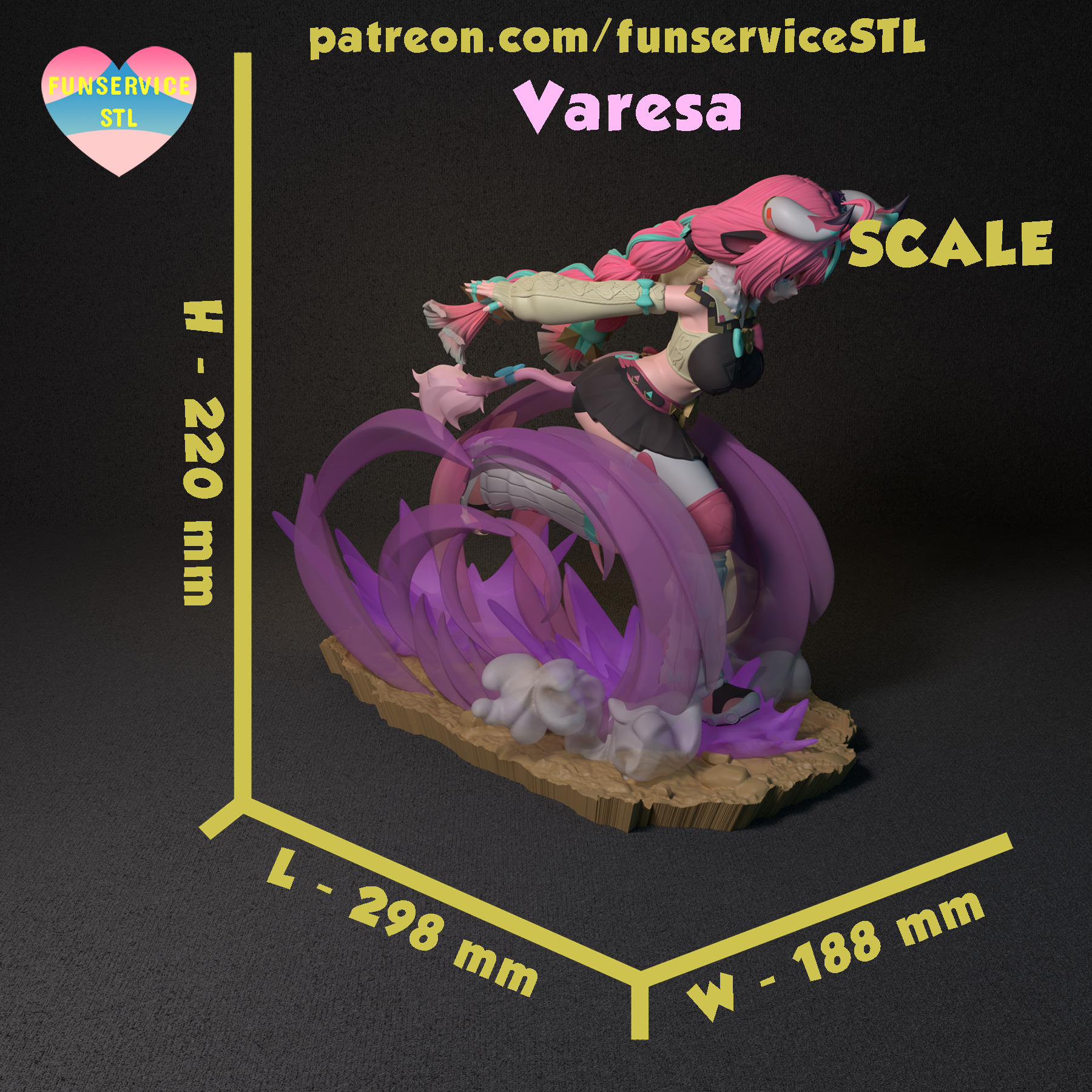 Varesa from Genshin Impact 3D print model_12