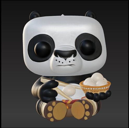 Kung fu panda funko pop Free 3D print model