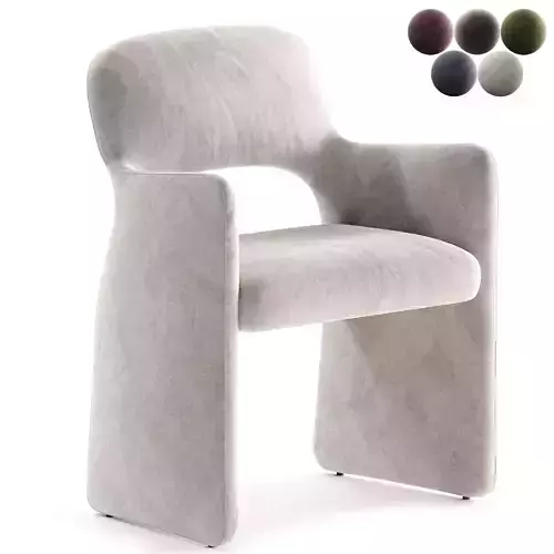 Tatum Modern Classic White Sheepskin Dining Arm Chair