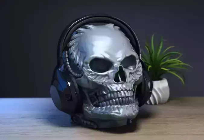 Skull robot dragon Ps5 controller stand Robot skull head 