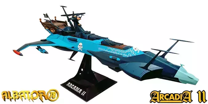 CAPTAIN HARLOCK ARCADIA SECOND SHIP DETAILED WITH INSTRUCTIONS 3D print model