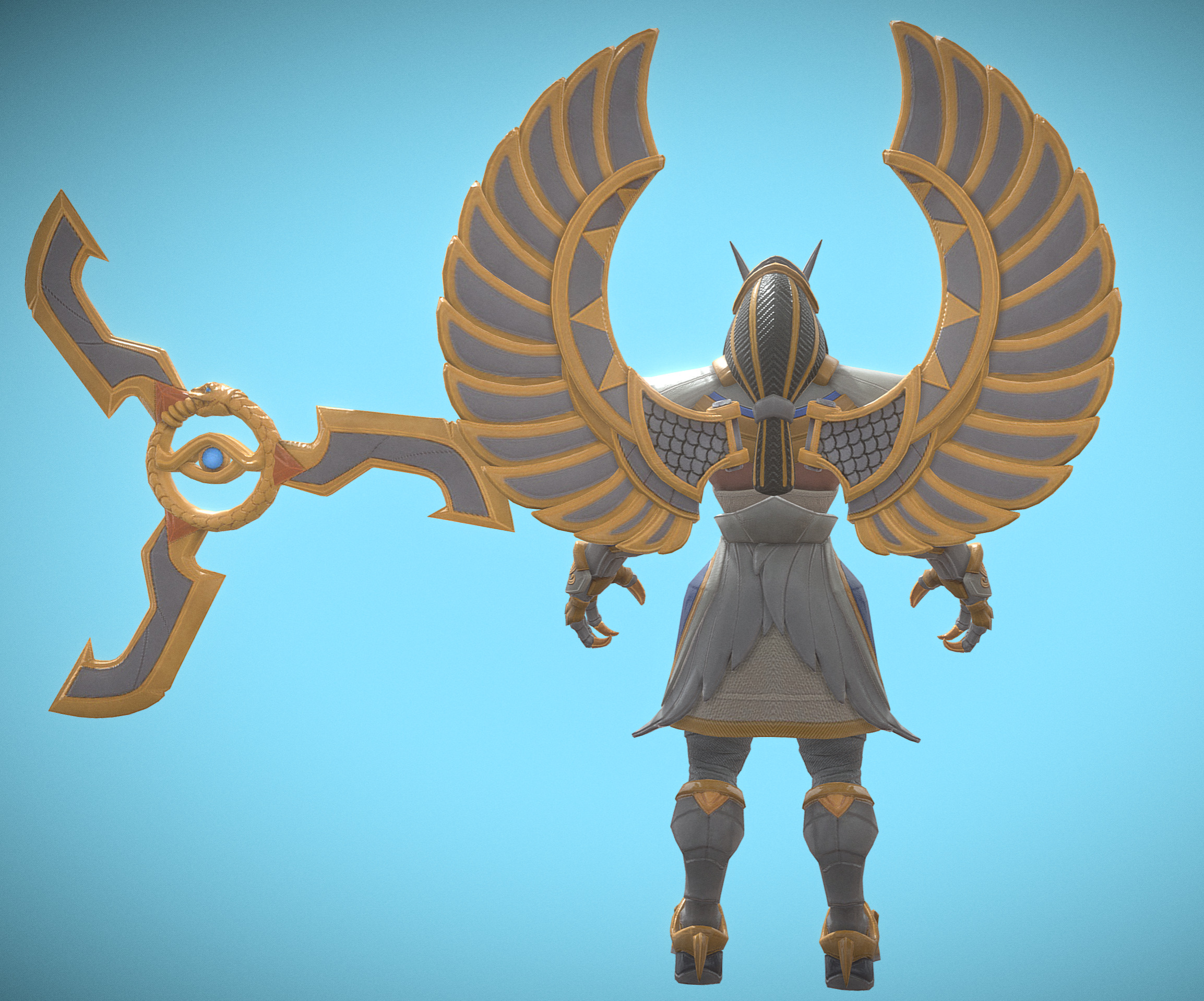 phoenix Low-poly 3D model_2
