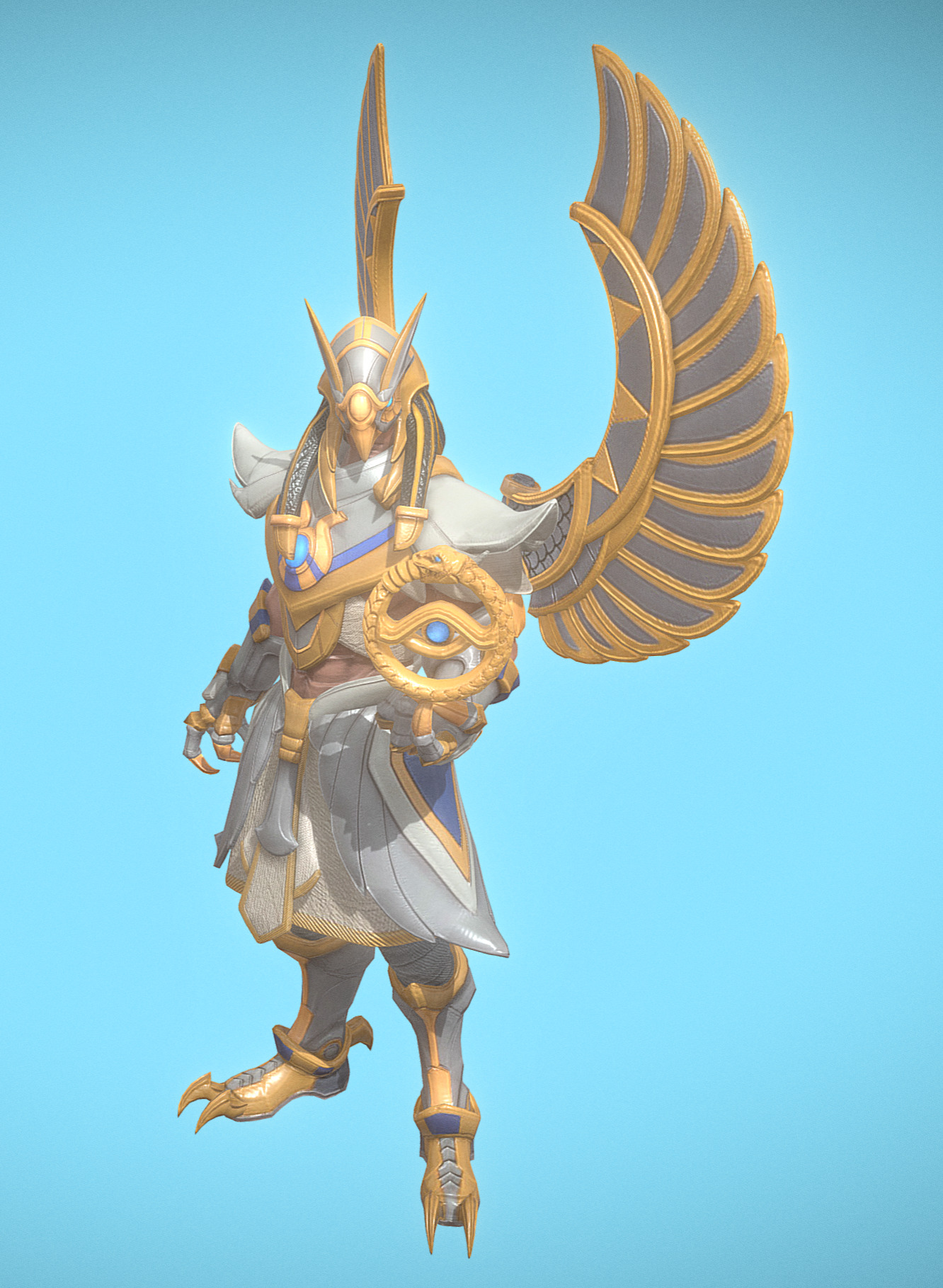phoenix Low-poly 3D model_4