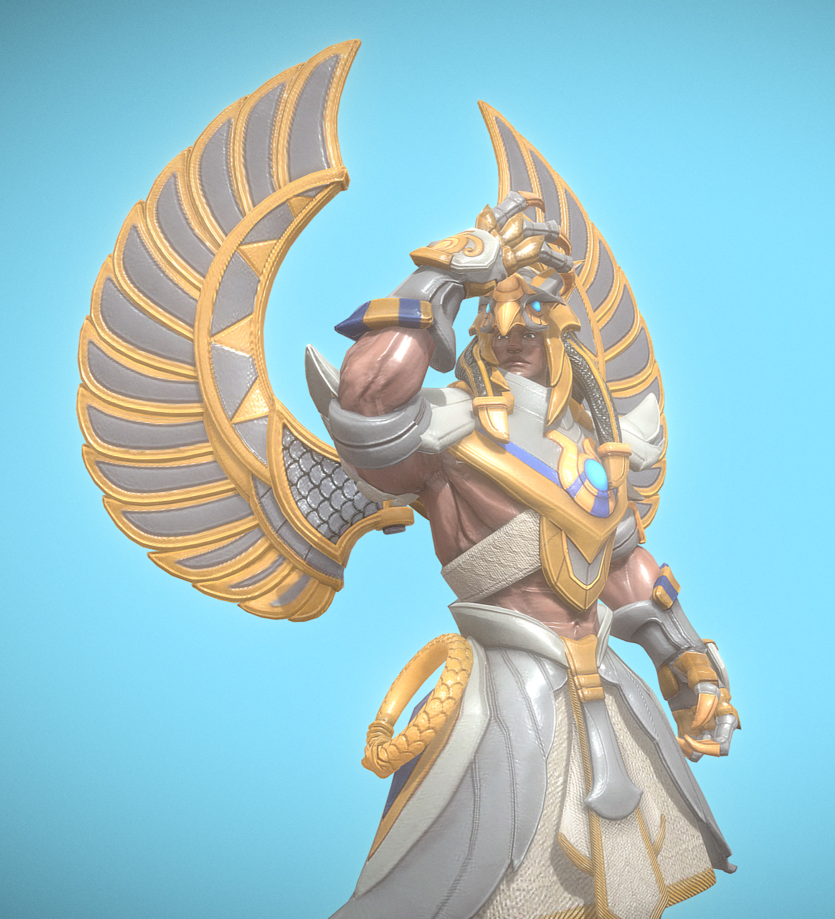 phoenix Low-poly 3D model_5