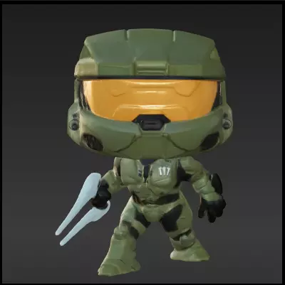 Master chief con espada de energia funko pop Free 3D print model