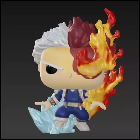 Shoto todoroki funko pop Free 3D print model