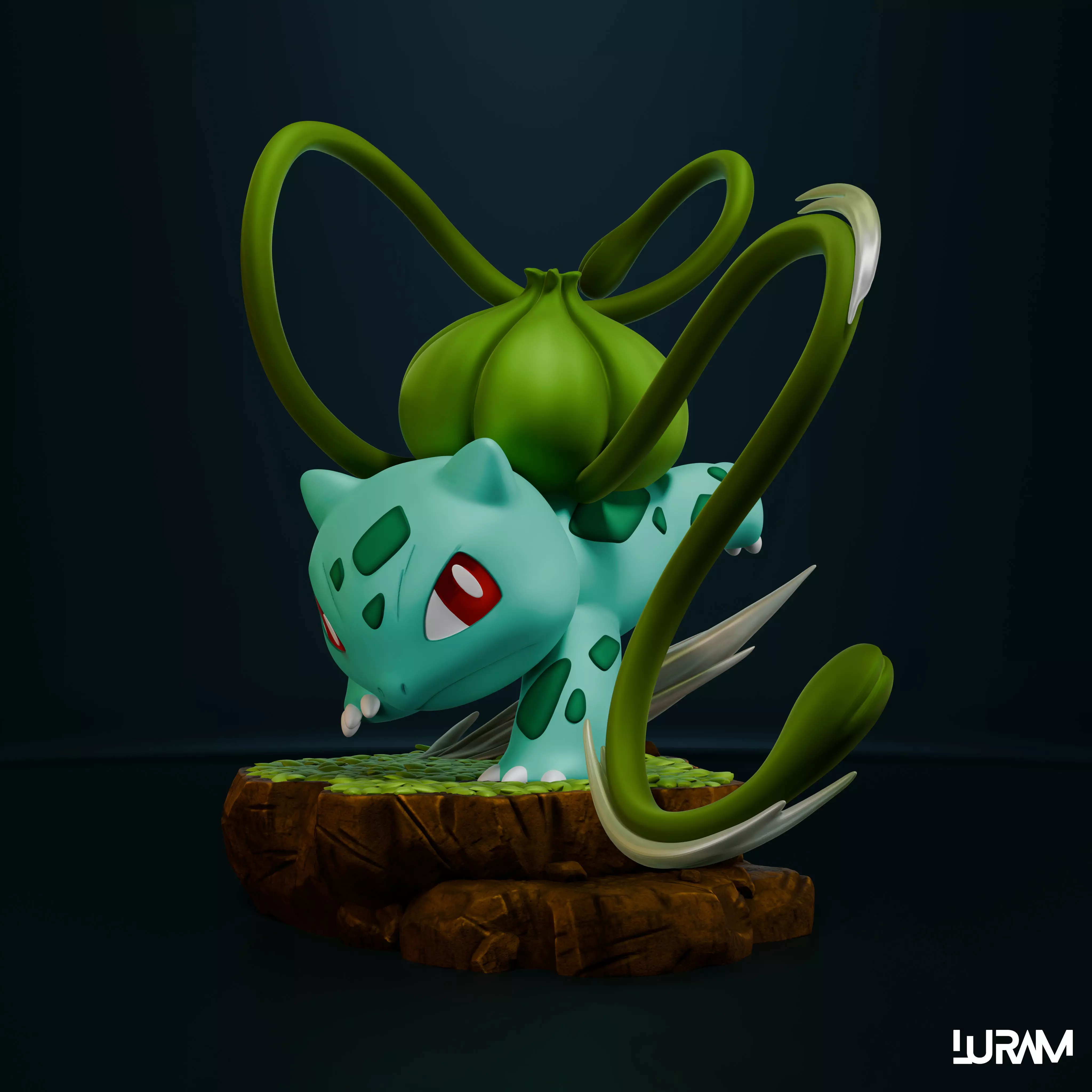 Pokemon Bulbasaur - Whip strain- For 3D Print 3D print model_0