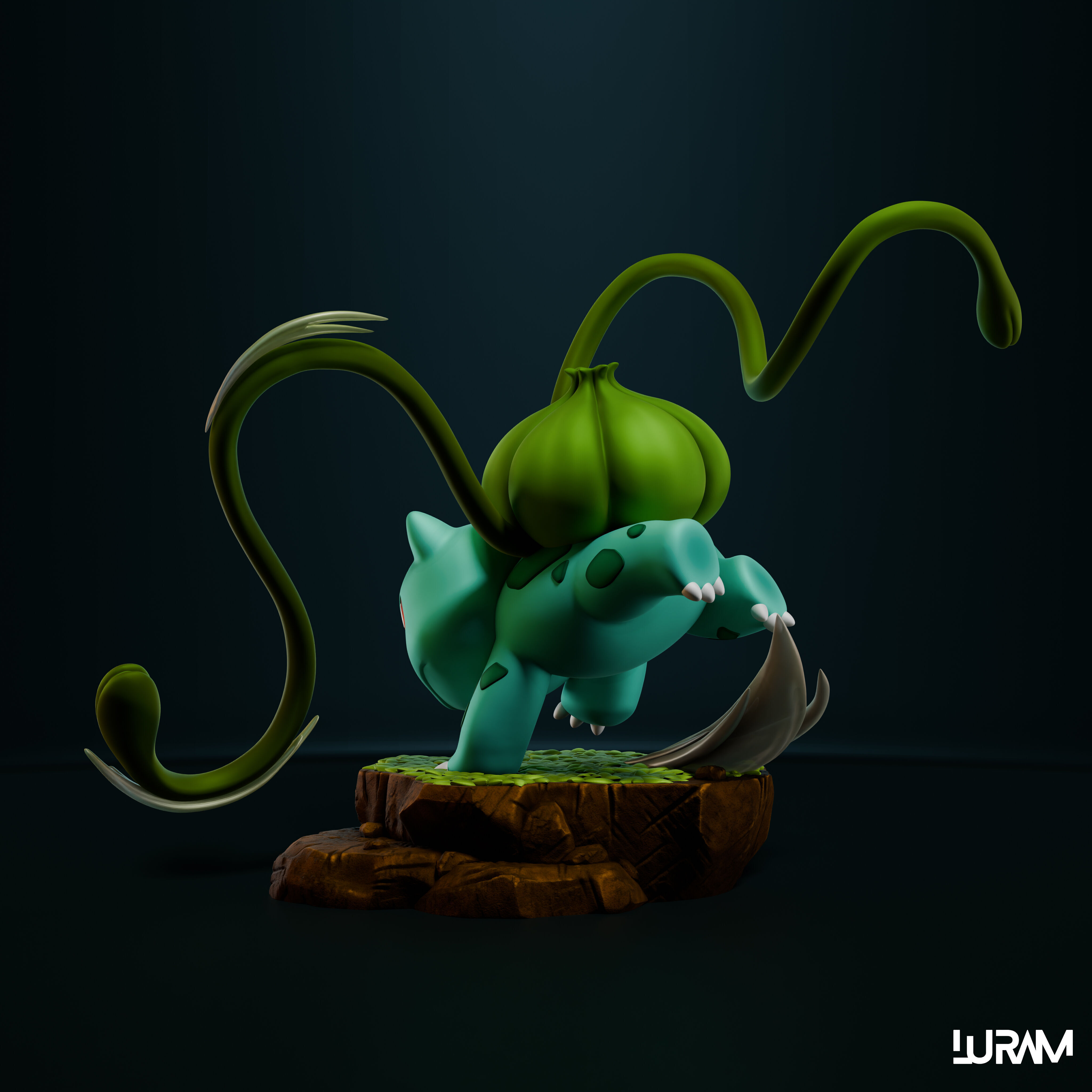 Pokemon Bulbasaur - Whip strain- For 3D Print 3D print model_7