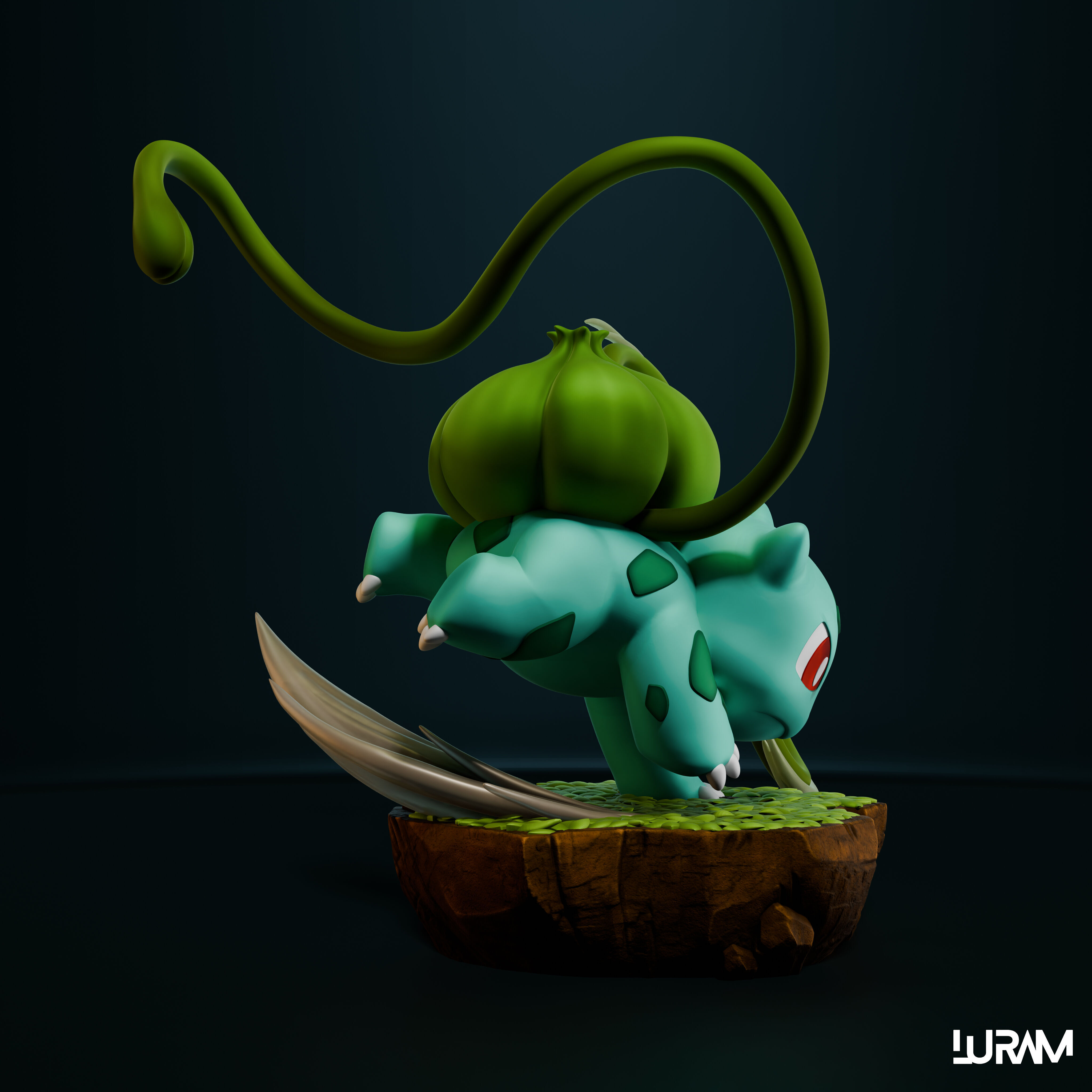 Pokemon Bulbasaur - Whip strain- For 3D Print 3D print model_4