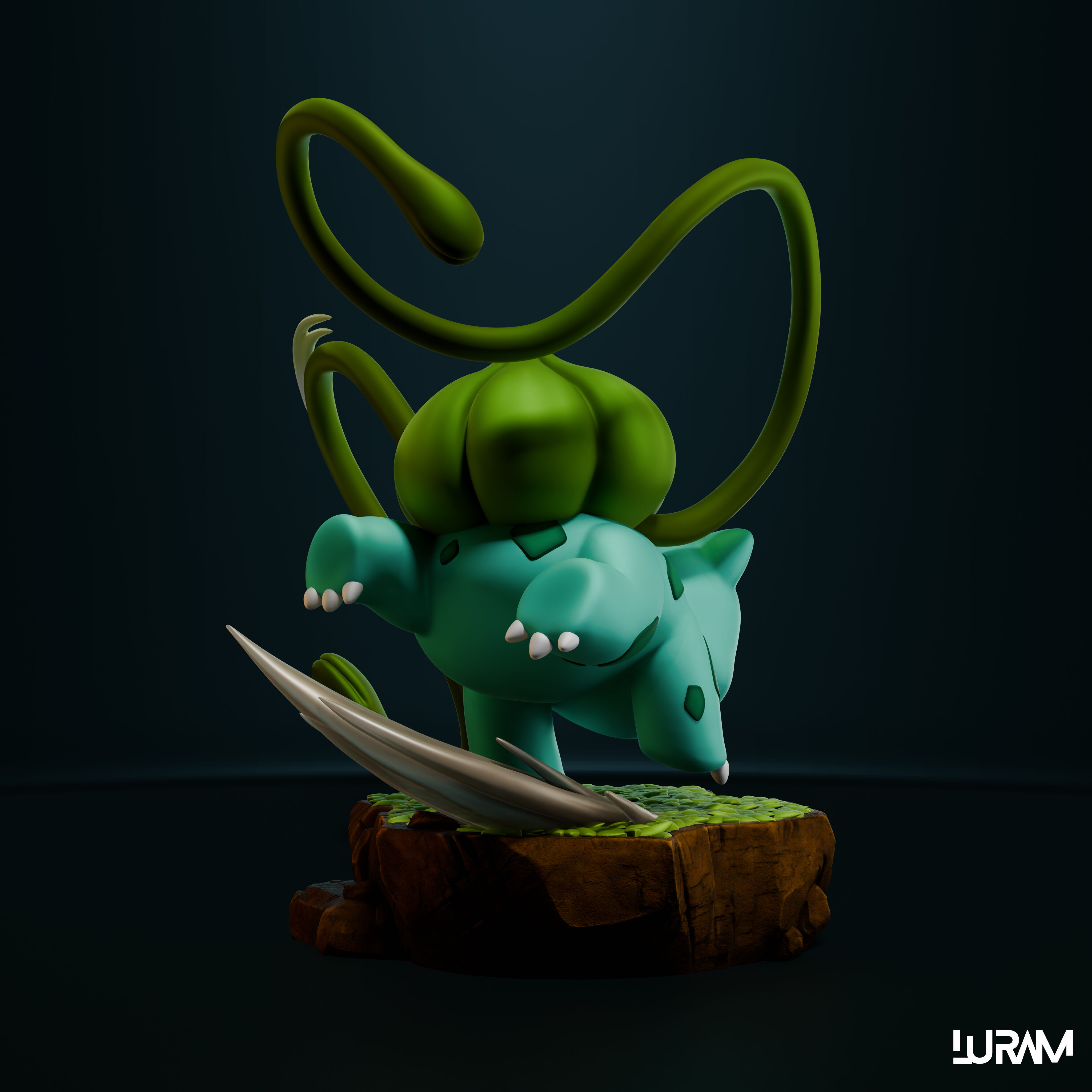 Pokemon Bulbasaur - Whip strain- For 3D Print 3D print model_5