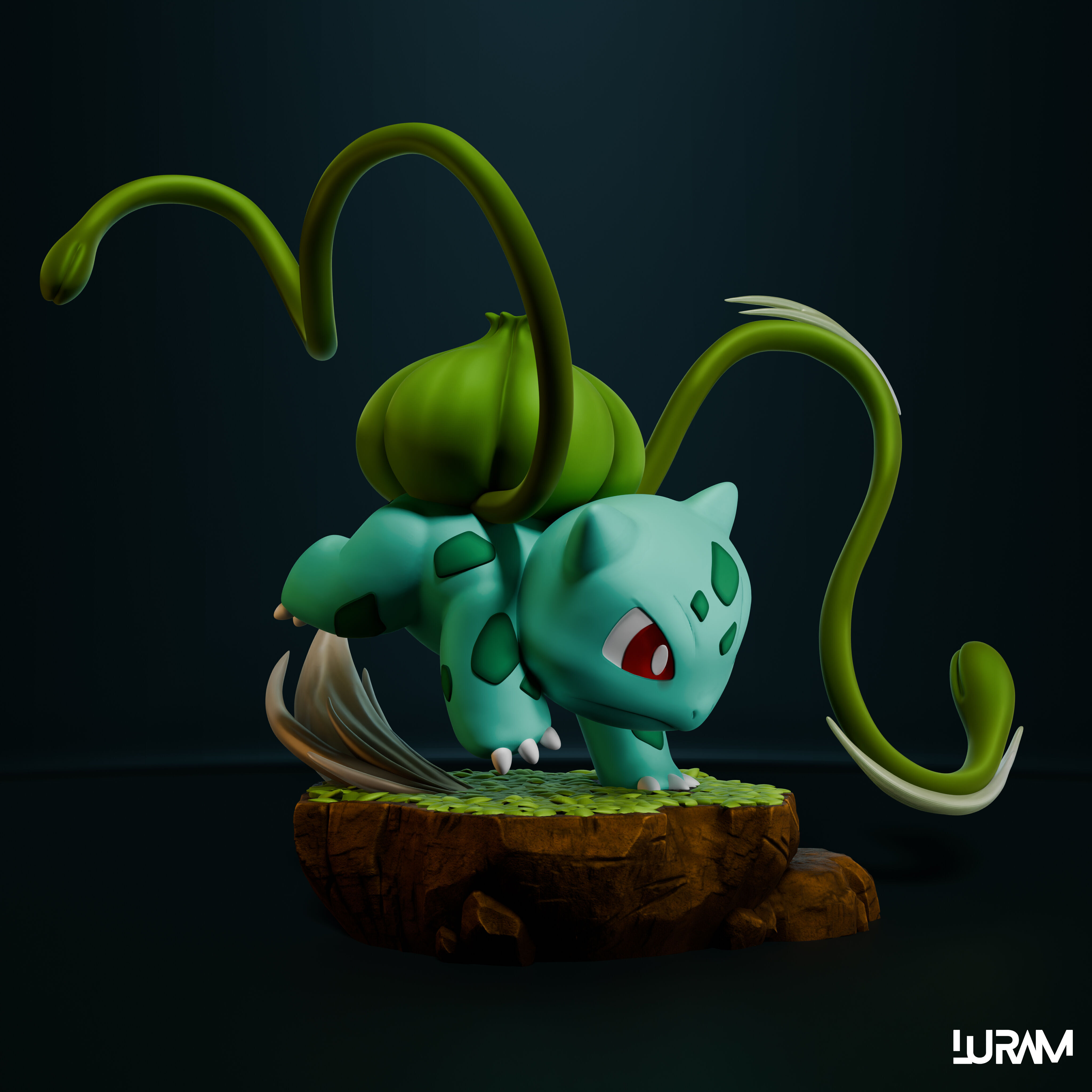 Pokemon Bulbasaur - Whip strain- For 3D Print 3D print model_3