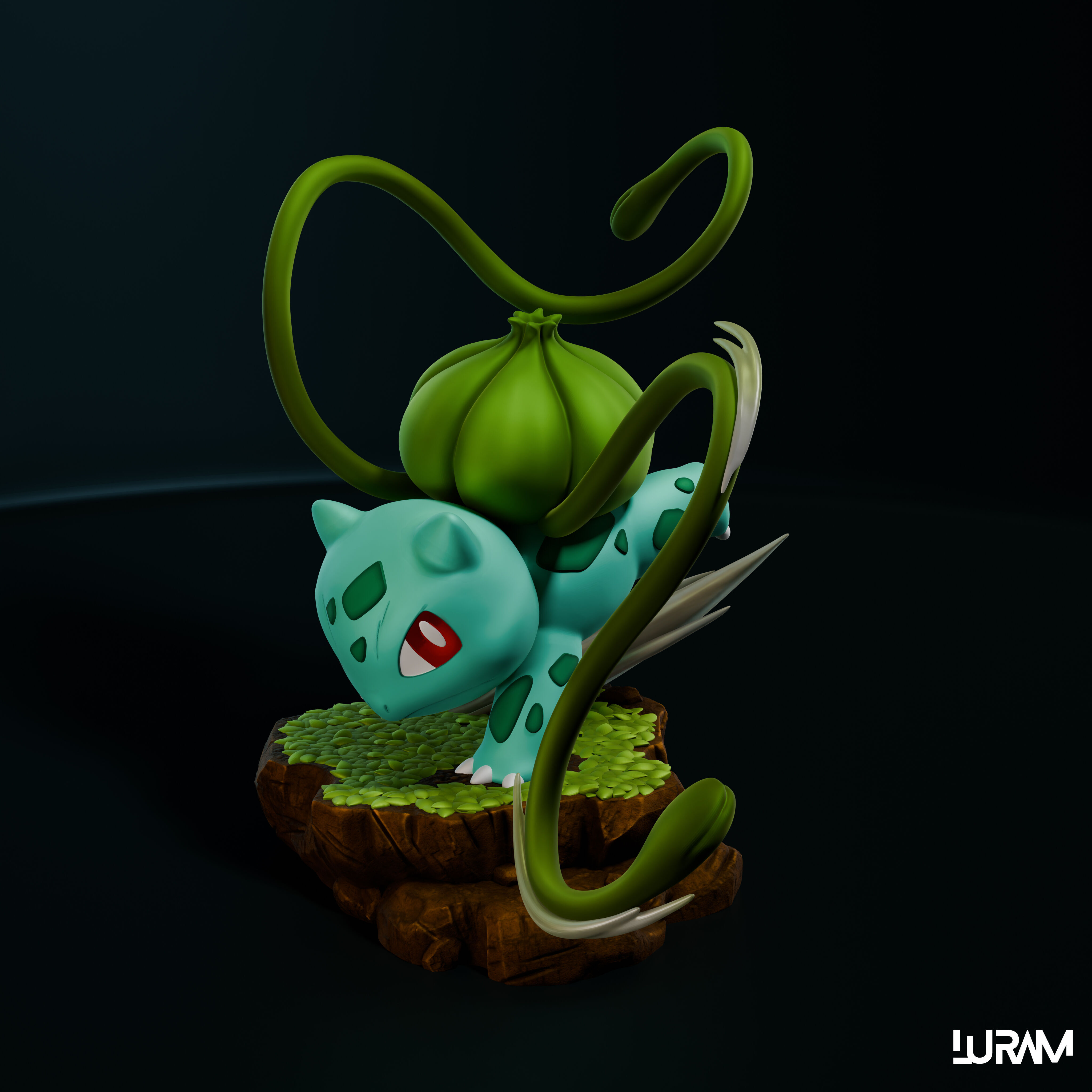 Pokemon Bulbasaur - Whip strain- For 3D Print 3D print model_8
