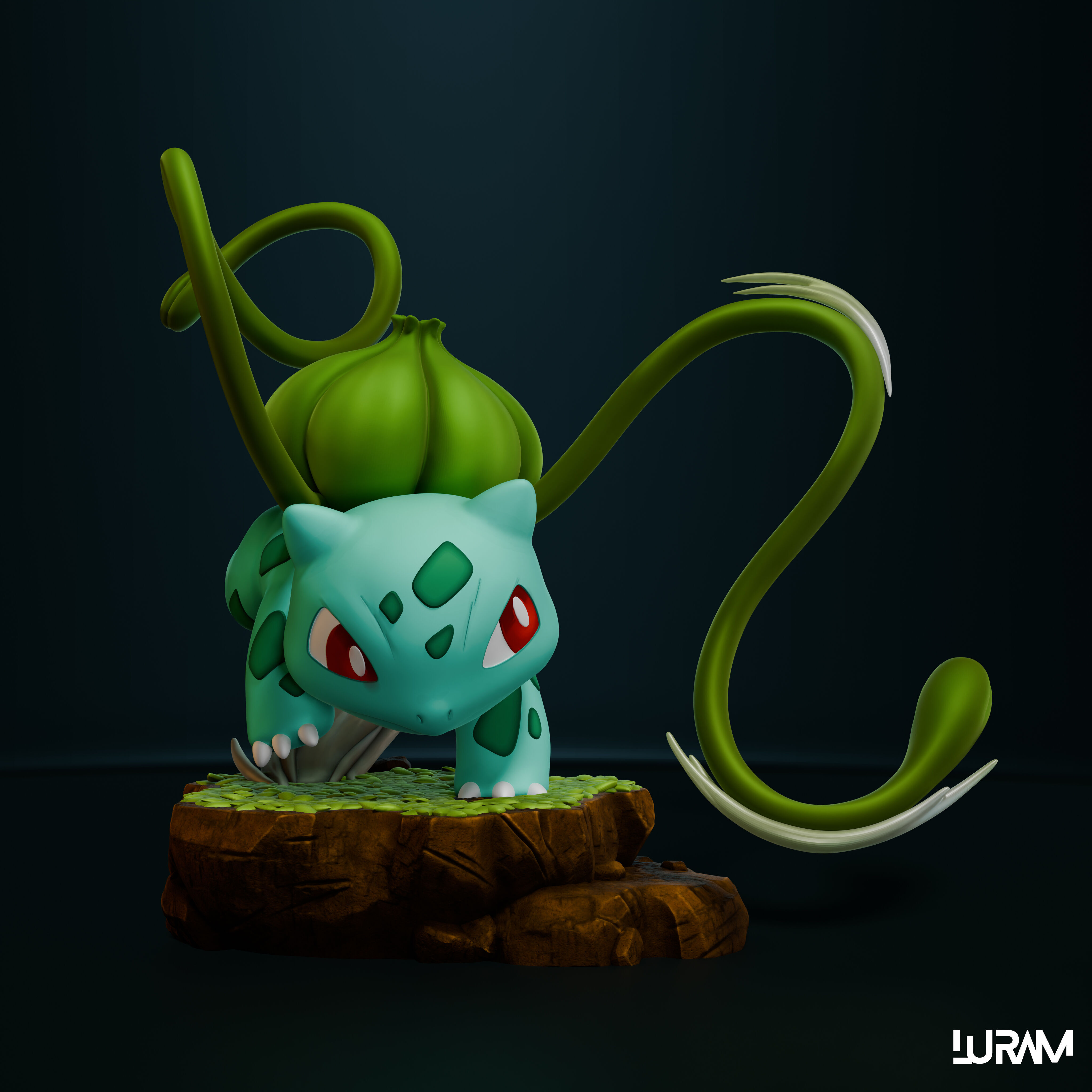 Pokemon Bulbasaur - Whip strain- For 3D Print 3D print model_2