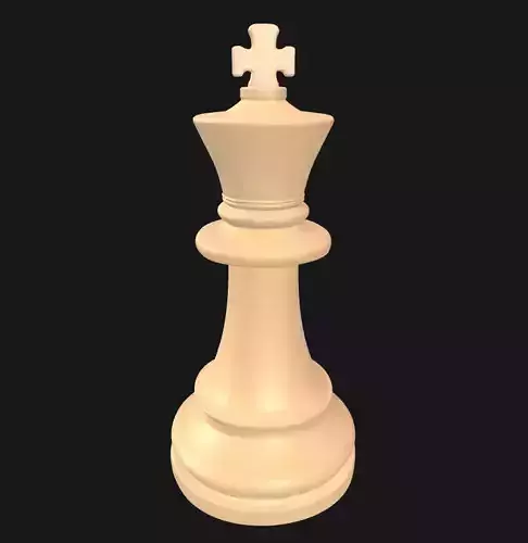 Royal King Chess Piece High Quality 3D Model