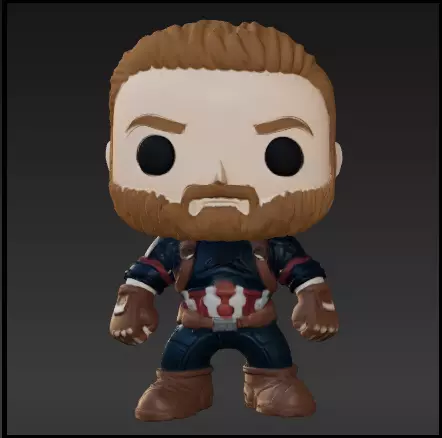 Captain america endgame sin casco funko pop Free 3D print model