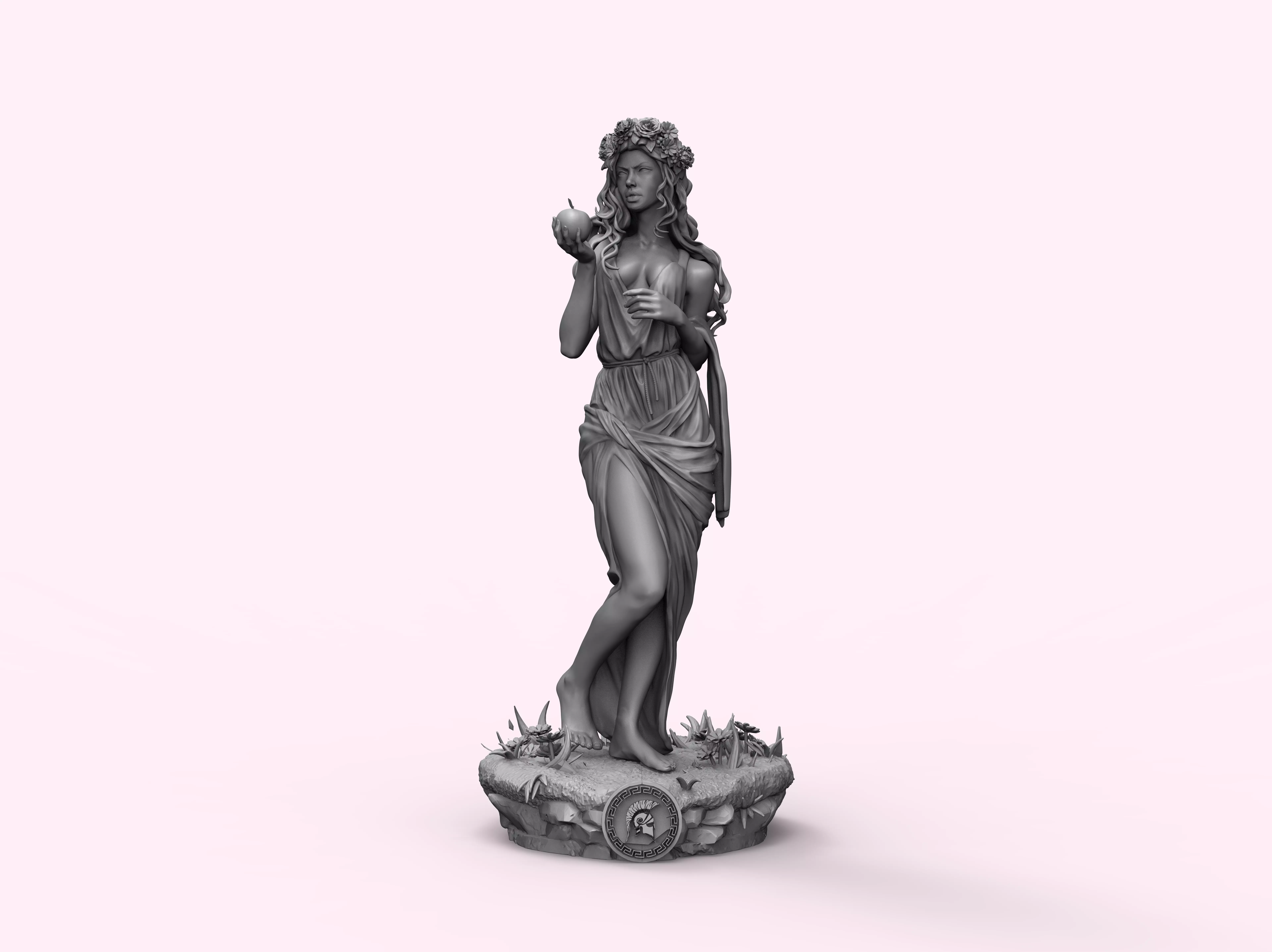 Beautiful Girl Greek Princess Athena 3D print model
