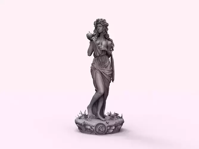 Beautiful Sexy Girl Greek Princess Athena 3D print model