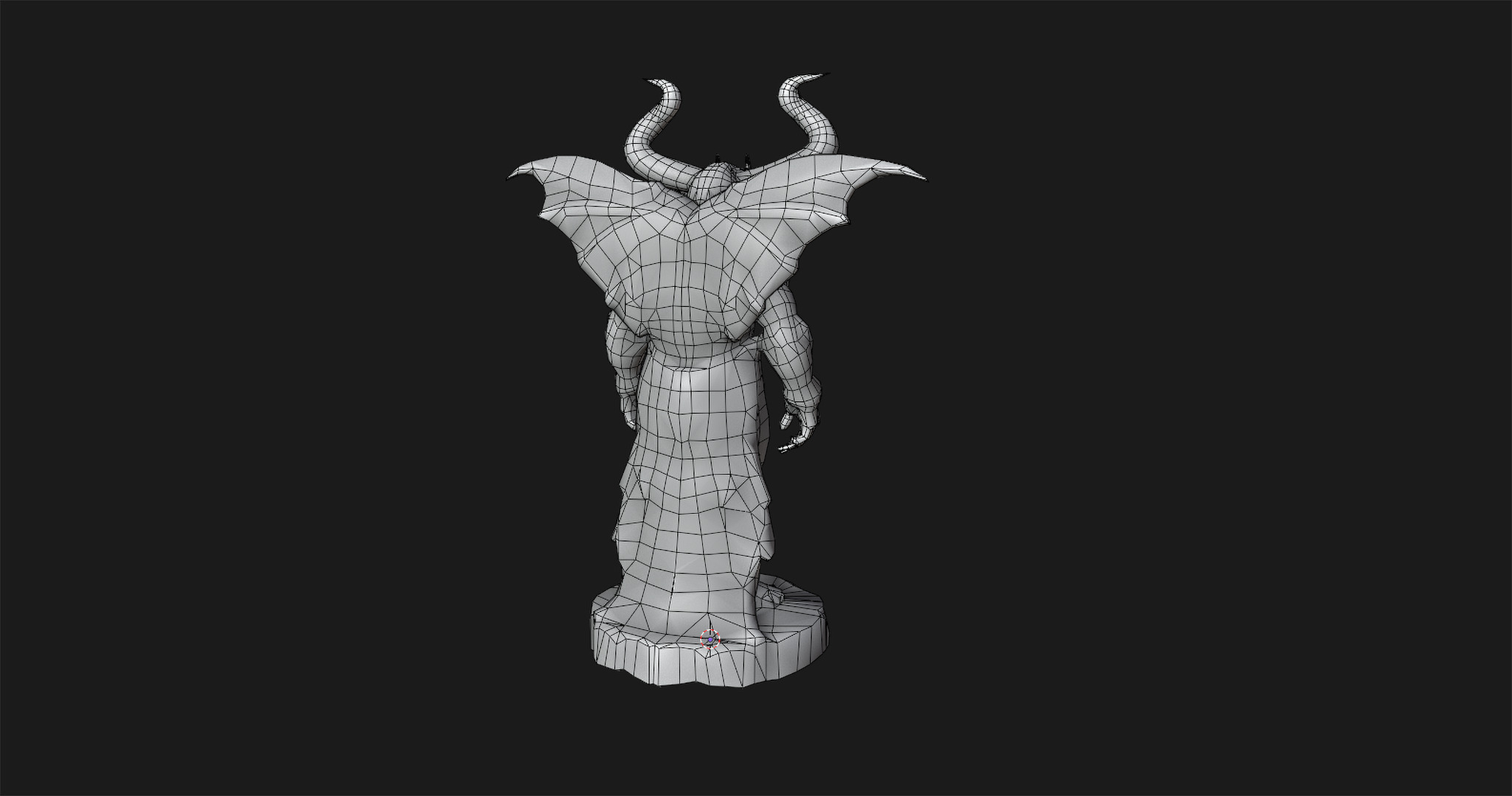Stone Monster Statue Game-Ready Low-poly 3D model_6