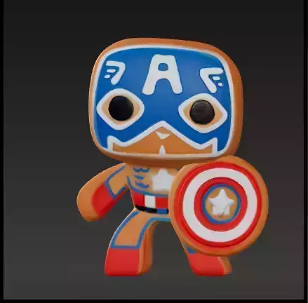 Captain america galleta de jengibre funko pop