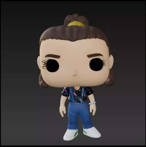 Eleven con cola de caballo funko pop Free 3D print model