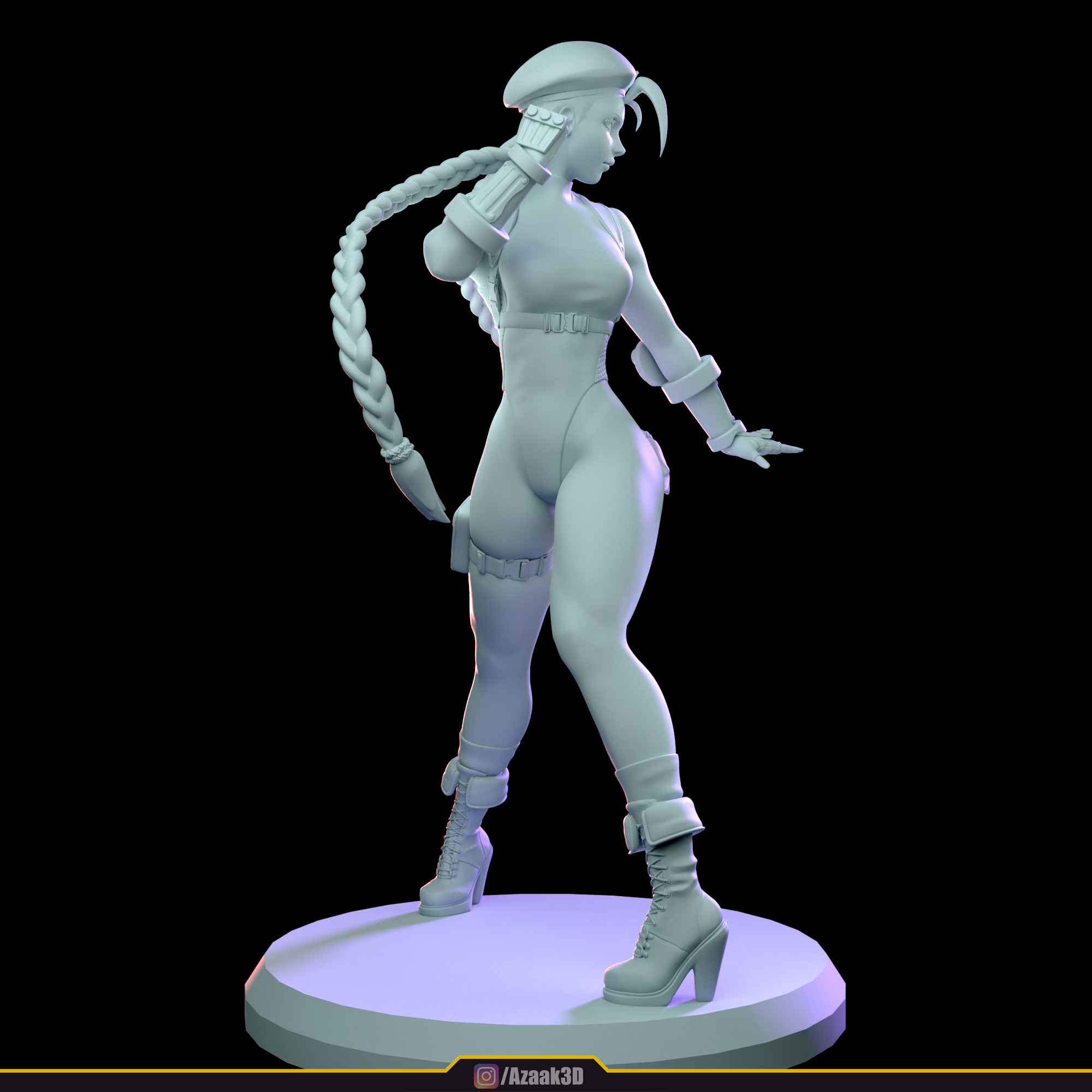 Cammy White Figure 3D print model_33