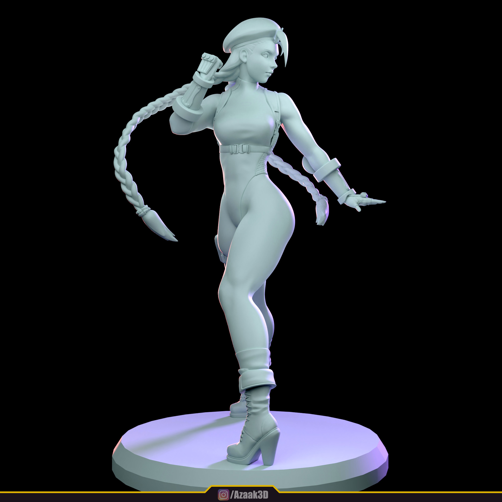 Cammy White Figure 3D print model_32