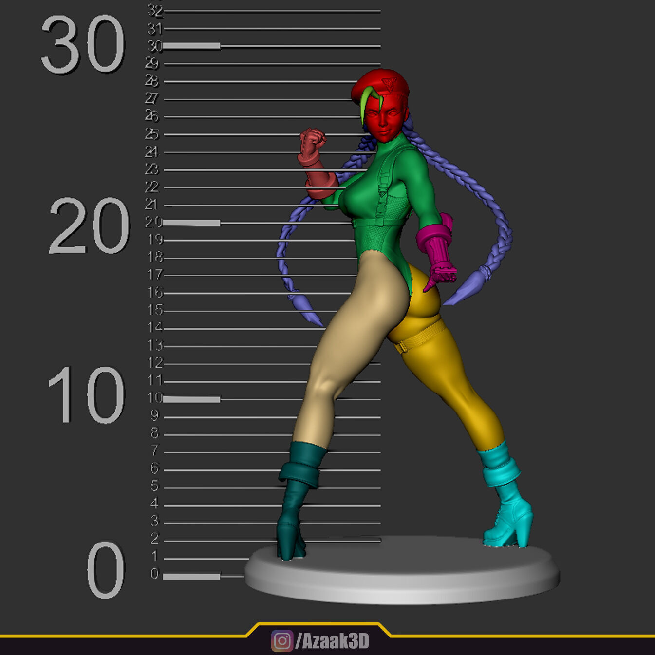 Cammy White Figure 3D print model_2