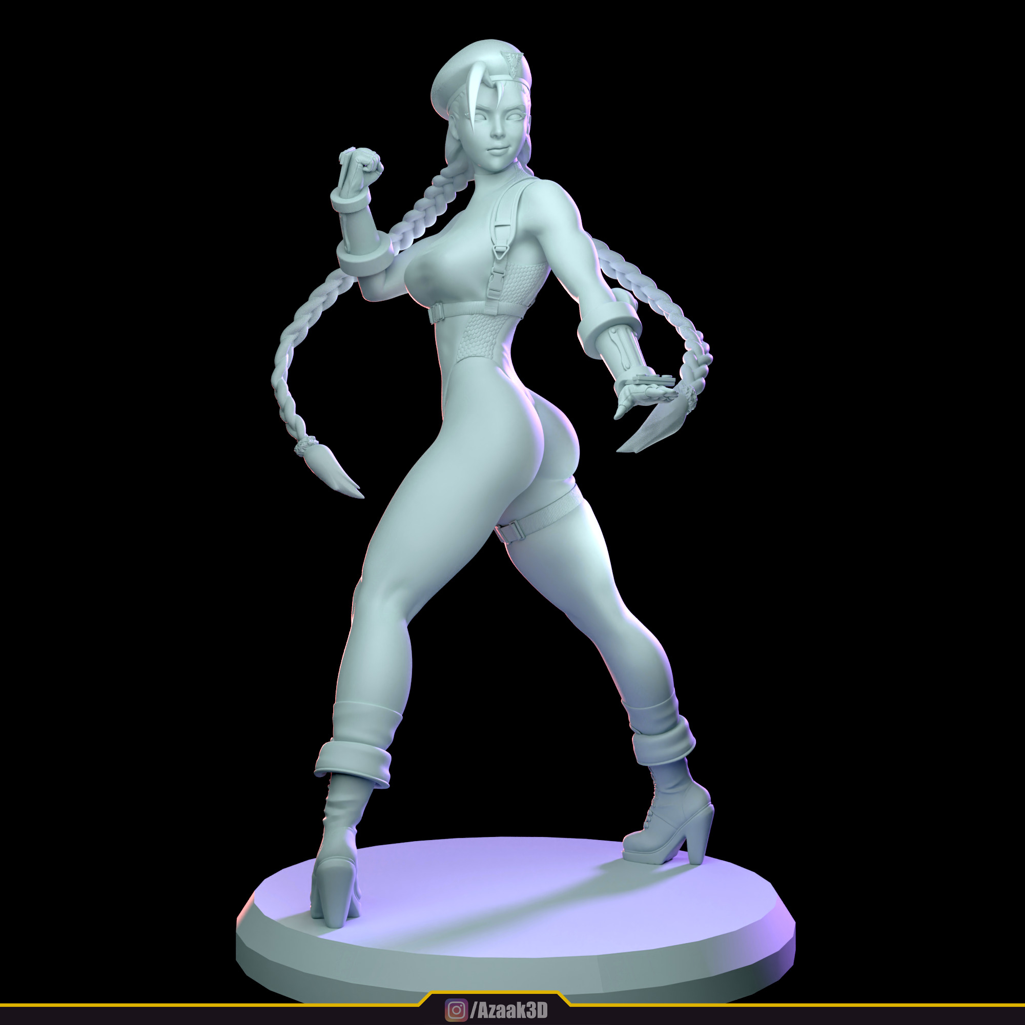 Cammy White Figure 3D print model_29
