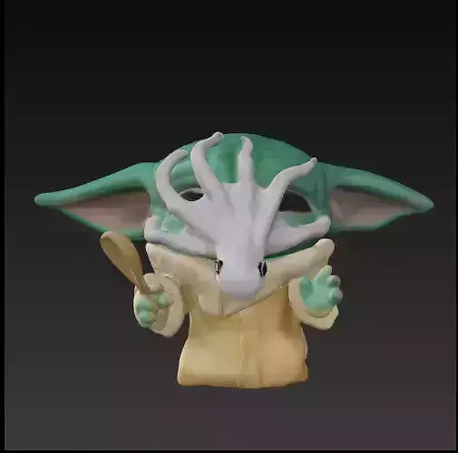 Baby yoda con sopa de calamar funko pop