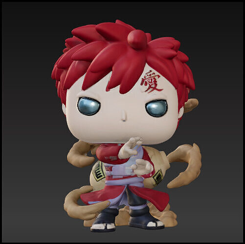 Gaara funko pop Free 3D print model