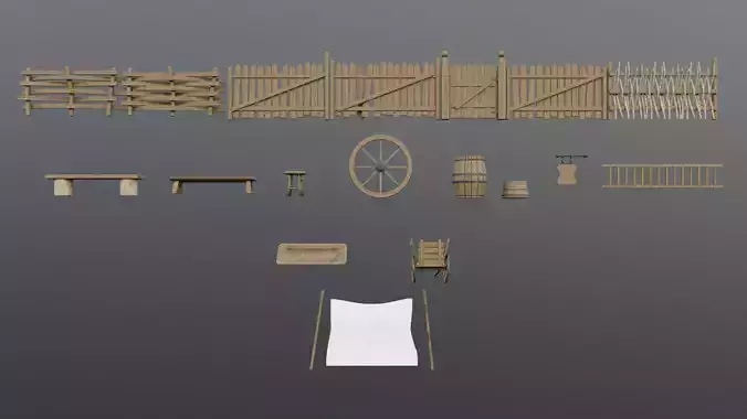 Medieval Village - Props and Decals
