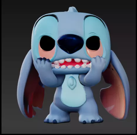 Stitch funko pop Free 3D print model