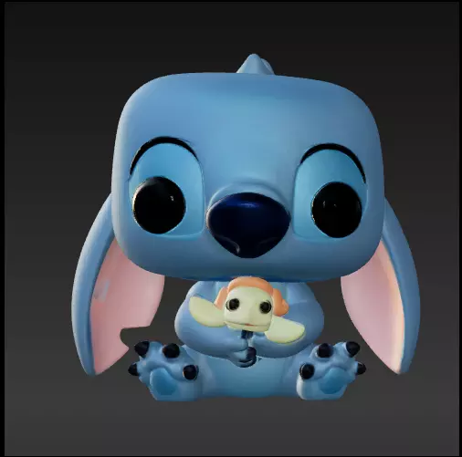 Stitch funko pop Free 3D print model