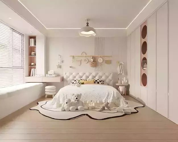 Modern Universal Children s Room 3D model