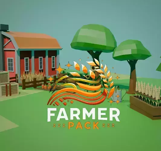 Low poly 3d farm pack 