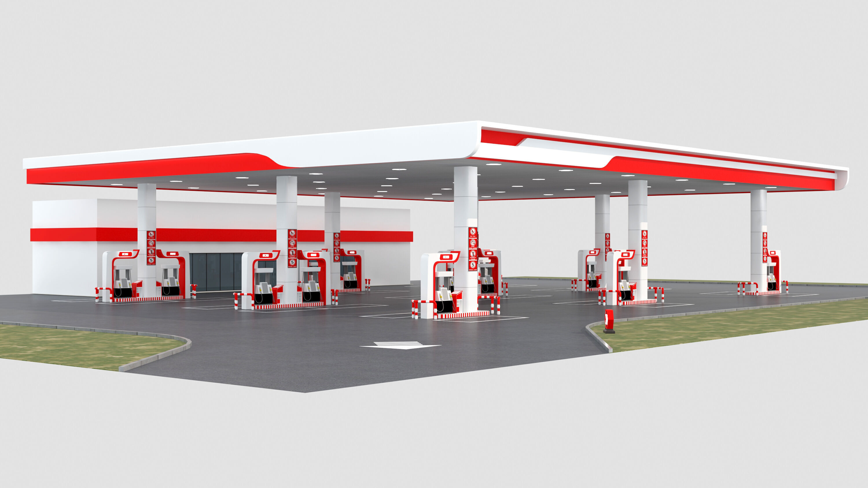 gas station 3D model_3