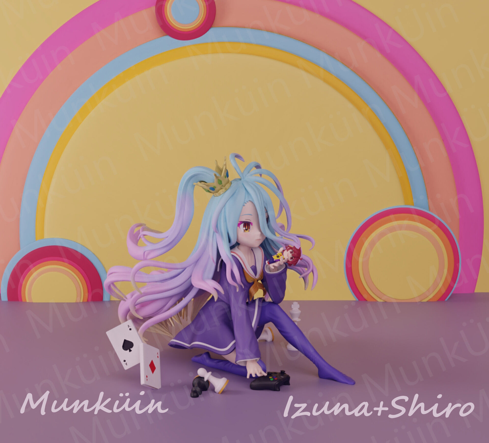 Fan Art Izuna  Shiro NGNL 3D print model_18