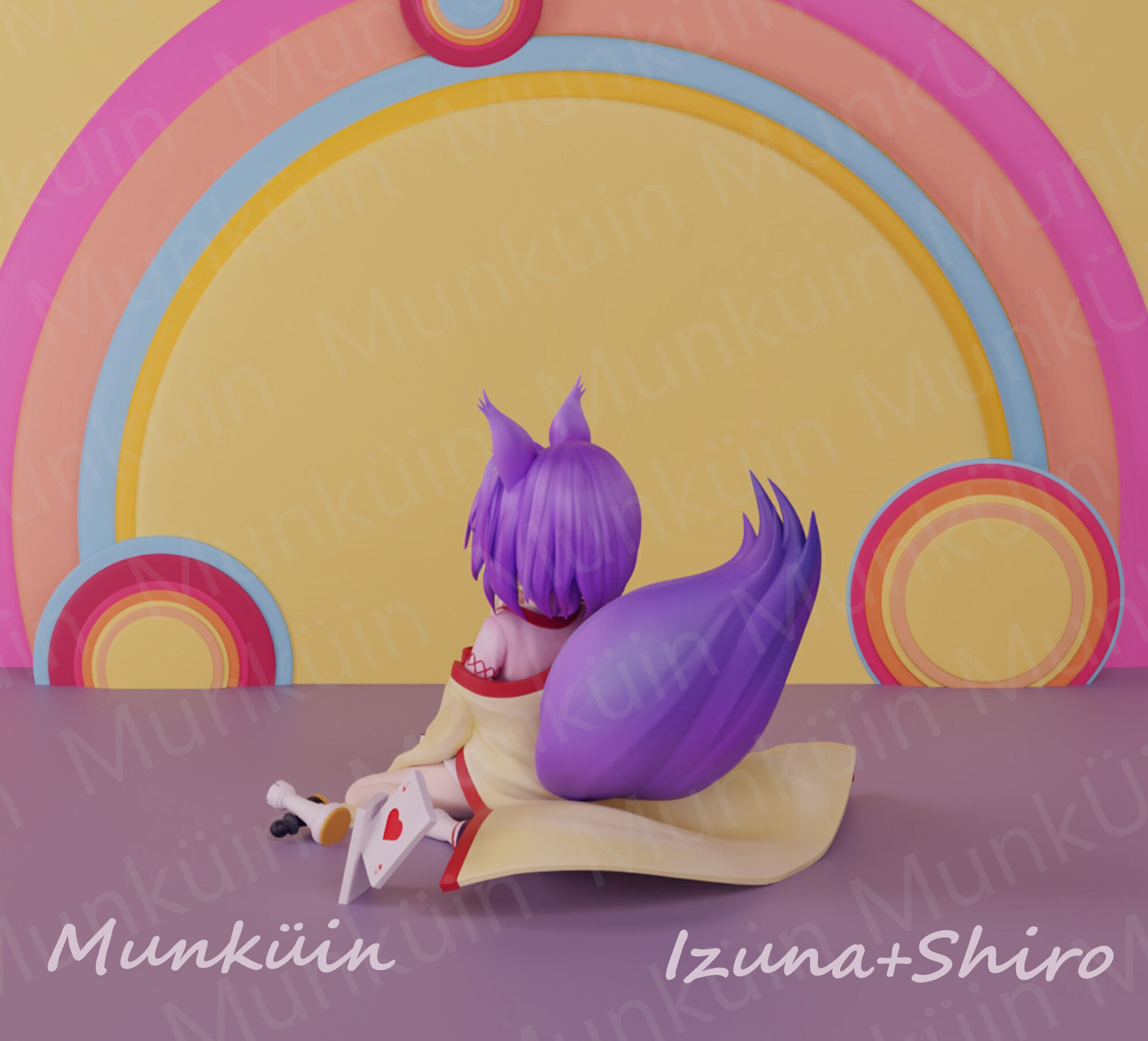 Fan Art Izuna  Shiro NGNL 3D print model_7