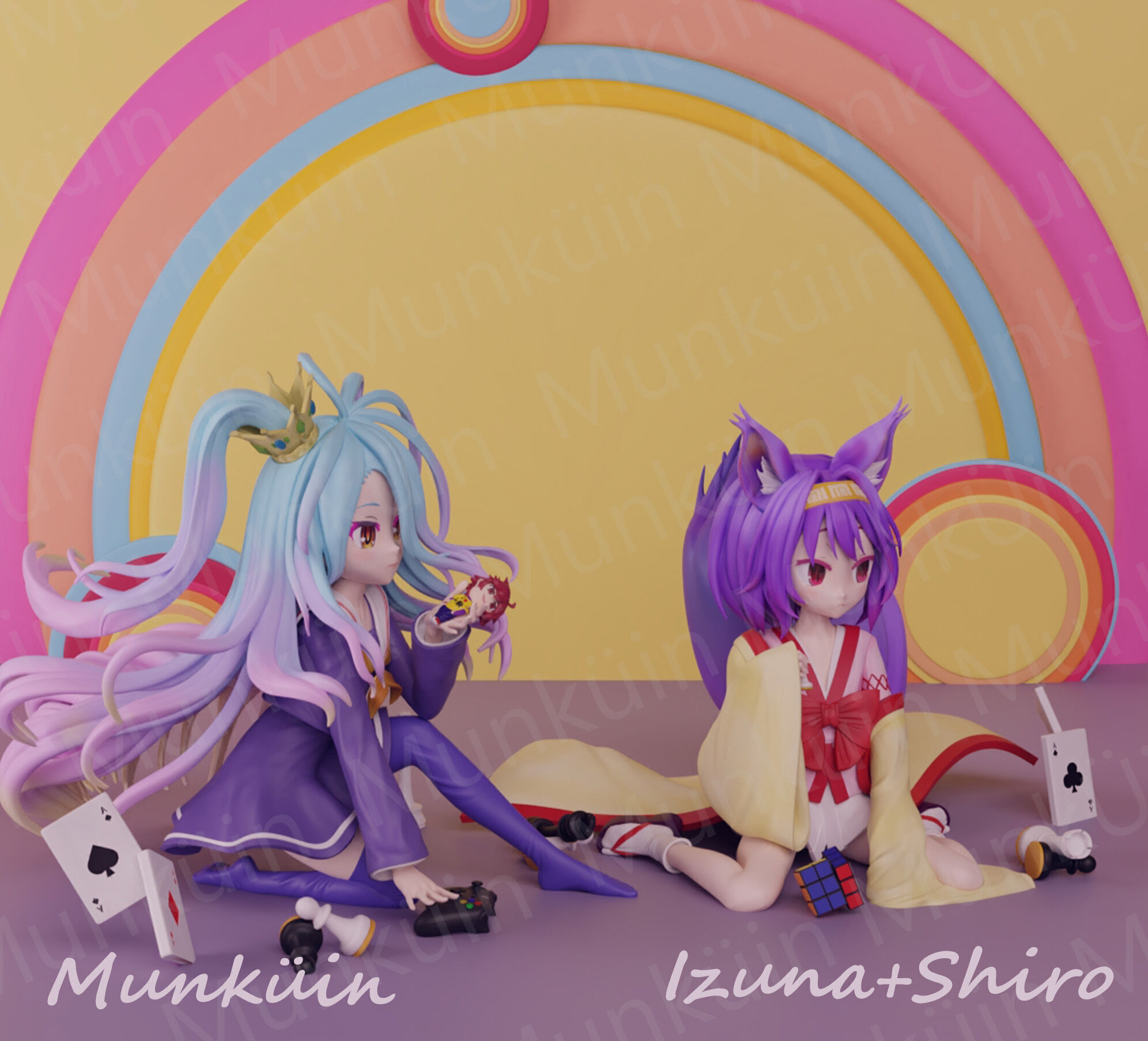 Fan Art Izuna  Shiro NGNL 3D print model_3