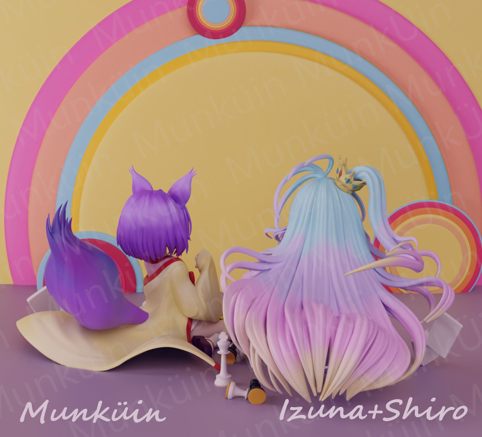 Fan Art Izuna  Shiro NGNL 3D print model_2